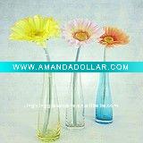 Wholesale Mouth blown glassware with different colors, smart glass vase
