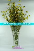 Pinwheel flower crystal glass vase