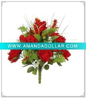 Wholesale 18Heads Artificial rose & Chinese Crabapple Bushes