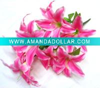 Wholesale 9 heads artificial lily flower