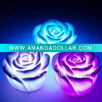 Wholesale color changing LED rose candle