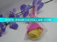Wholesale Wedding promotion rose flower shape towel cake souvenir(WBA-066)
