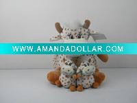 Wholesale stufffed plush mom and baby cow toy