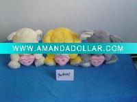 Wholesale mini cute plush and stufed teddy bears with pink heart