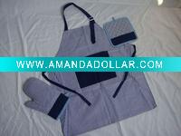Wholesale kitchen set, Apron, Pot holder, Oven mitt