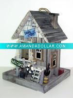 wooden bird house