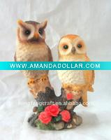 Polyresin Owl Stand On the Tree Craft