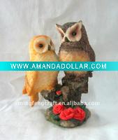 Wholesale Polyresin Owl Stand On the Tree Craft