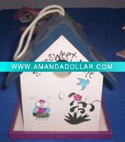 wooden bird house
