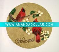 Wholesale Polyresin bird stepping stone for garden decoration craft