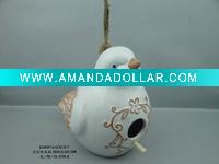 Wholesale ceramic red soil fashionable lovely glazed bird feeder apparatus perfect art and crafts porcelain