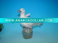 Wholesale 8"Polyresin wood carving bird decor
