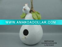 Wholesale ceramic red soil fashonable lovely glazed bird feeder apparatus perfect art and crafts porcelain