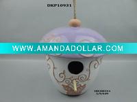 Wholesale ceramic red soil fashonable lovely glazed bird feeder apparatus perfect art and crafts porcelain