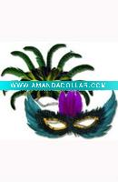 Wholesale 2012Venetian MaRed Venetian Velvet Eyemask with feather