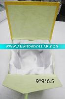 Wholesale Fashion Yellow Square Cardboard Paper Jewelry Gift Box(DSCO116001.76)