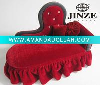 Wholesale velvet sofa jewelry box