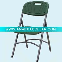 Folding plastic chair