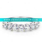 Wholesale fashion alloy rings/zircon rings