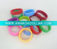 Wholesale new arrival debossed and embossed silicone ring