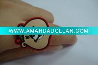 Wholesale christmas silicone finger ring as gifts