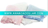 Wholesale baby fleece blanket with satin binding