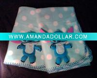 Wholesale two side fleece baby blanket