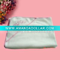 Wholesale white polar fleece baby blanket