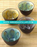 4Pcs ROUND CERAMIC BOWL