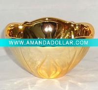 Wholesale Ceramic Bowl with Electroplate Gold