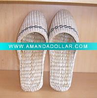 Wholesale Healthy!Handmade woven straw slipper,ladies causal fancy slipper
