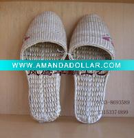 Wholesale Fashion!Handmade woven straw slippers,ladies bedroom slipper