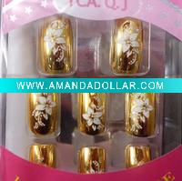 top quality professional 3D artificial metal nail tips