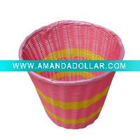 plastic woven basket