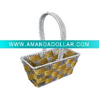 Plastic Woven Handle Packing Basket