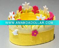 Wholesale non woven craft flower basket