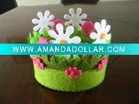 Wholesale non woven storage flower basket