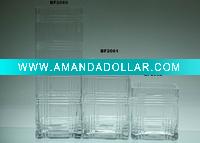 Wholesale Square clear glass vase