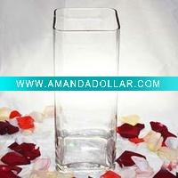 square glass vase flower vase