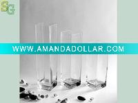 Square Glass Vase in Clear
