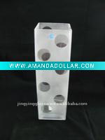 Wholesale square glass vase for home decoration bright glass with sand blasting surface