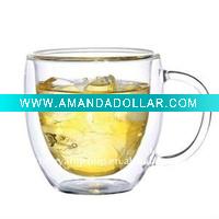 clear glass coffee mug
