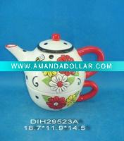 Ceramic teapot with mug set