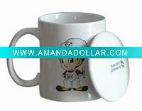 gifts porcelain coffee mug with porcelain lid HFTCKV25