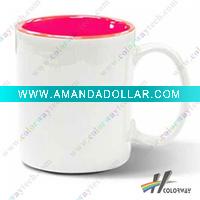 Wholesale Inside Pink Promotional Coffee Mug