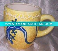 barrel coffee mug with dragon shape
