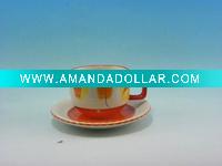 colorful ceramic coffee mug set