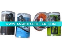 Wholesale Stainless steel tableware set w/colorful plastic handles