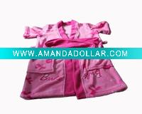 Wholesale 100%Polyester Coral Fleece Kids Bathrobes
