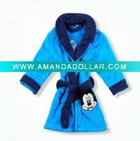kids coral fleece bathrobe